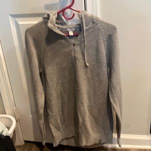 L.L. Bean hoodie sweater quarter length zipper